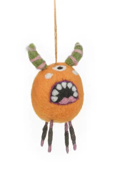 Handmade Felt Murph the Monster Hanging Halloween Decoration